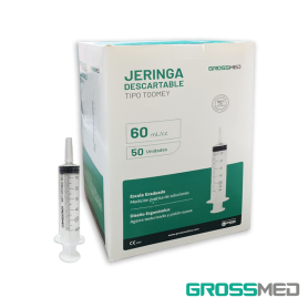 TuMaterialMédico.com | Jeringa de 60 cc tipo Tommy Sin Aguja GROSSMED
