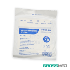 TuMaterialMédico.com | Guantes Quirúrgicos Estériles de Látex (Talla 7.0) GROSSMED