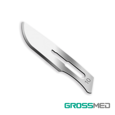 Hojilla de Bisturí 10 (Acero) - Caja x 100 Unidades - GROSSMED