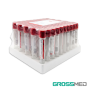 TuMaterialMédico.com | Tubos de Recolección de Sangre de Vidrio Tapa Roja (Con Activador) GROSSMED