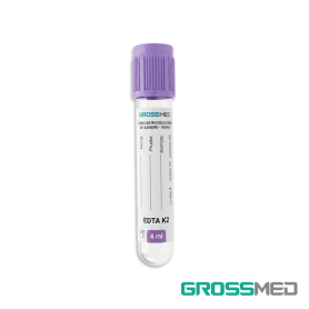 TuMaterialMédico.com | Tubos de Recolección de Sangre de Vidrio Tapa Morada GROSSMED