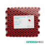 TuMaterialMédico.com | Tubos de Recolección de Sangre de Vidrio Tapa Roja (Con Activador) GROSSMED