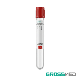 TuMaterialMédico.com | Tubos de Recolección de Sangre de PET Tapa Roja (Con Activador) GROSSMED