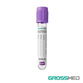 TuMaterialMédico.com | Tubos de Recolección de Sangre de PET Tapa Morada GROSSMED