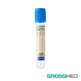 TuMaterialMédico.com | Tubos de Recolección de Sangre de PET Tapa Azul GROSSMED