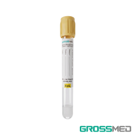 TuMaterialMédico.com | Tubos de Recolección de Sangre de PET Tapa Amarilla GROSSMED