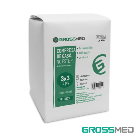 TuMaterialMédico.com | Compresa de Gasa No Estéril 3"x 3" GROSSMED