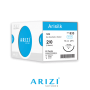 Arisilk 833: Seda 2/0 - 75 cm, Aguja de 1/2 Círculo Punta Cónica 26 mm - Caja x 12 Unidades - ARIZI