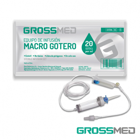 Macrogotero Estéril en Y (20 Gotas) (E) - Paquete x 25 Unds - GROSSMED