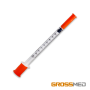 Jeringa de 1 cc con Aguja Integrada 30G x 1/2" (Naranja) (E) - Caja x 100 Unidades - GROSSMED