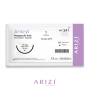 Aricryl 341: Poliglactina 910 1 - 70 cm, Aguja de 1/2 Círculo Punta Cónica 36 mm - Caja x 12 Unidades - ARIZI