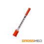 Jeringa de 0,3 cc con Aguja Integrada 31G x 5/16" (Naranja) (E) - Caja x 100 Unidades - GROSSMED
