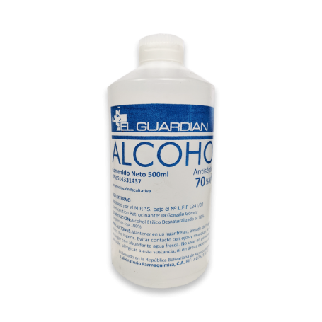 Alcohol Antiséptico (500 mL) (E) - Unidad - EL GUARDIÁN