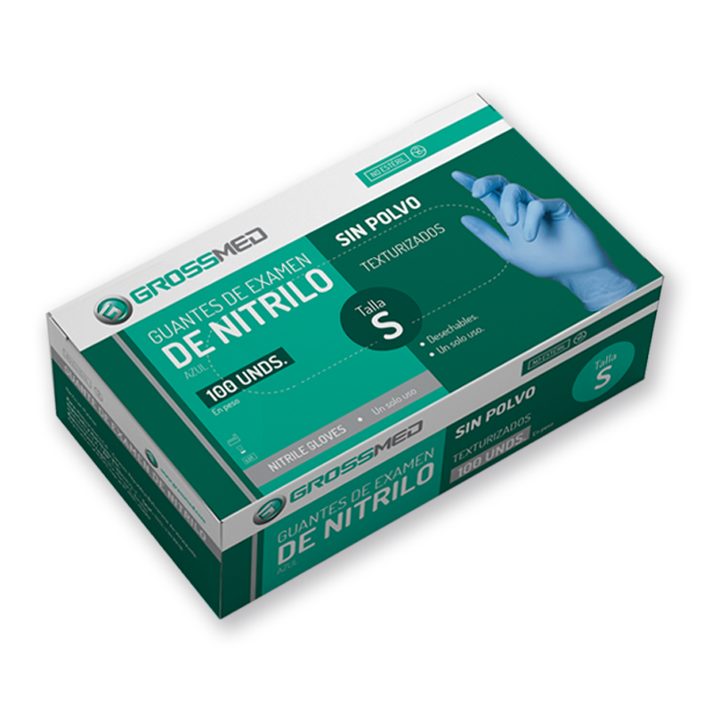 Cuatragasa guantes de nitrilo sin polvo T-S 100 unidades - Blesa Farmacia